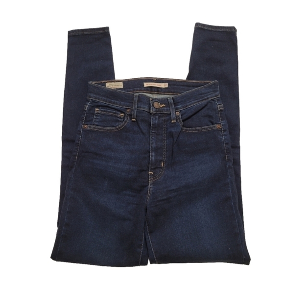 Levi's Mile High Super Skinny dark wash jeans 27 - Picture 2 of 9